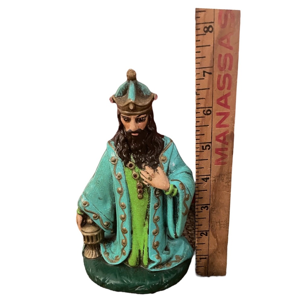Holland Mold Nativity figure Kneeling WISE MAN Jeweled Hobbyist Replacement VTG - Picture 2 of 12